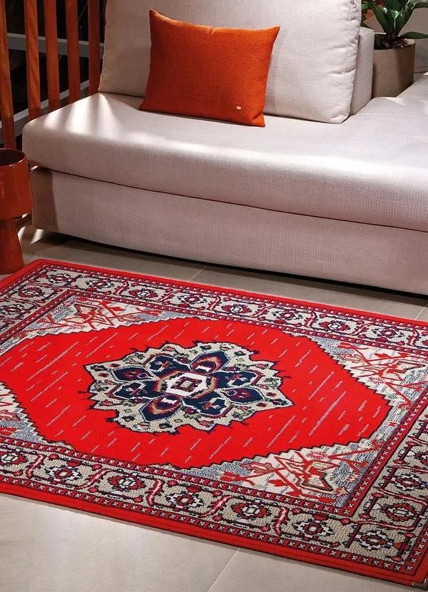 Tapete Antiderrapante Vermelho 100x150 cm