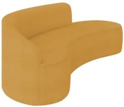 Sofá 4 Lugares Para Sala 220cm Orgânico Wendi Boucle Mostarda I01  - M