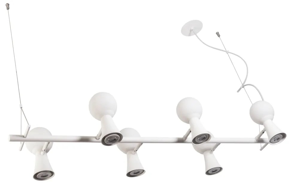 Pendente Dirham 114X32,4X18,6Cm 6Xg9 + 6Xmr16 Alumínio E Globo Ø10Cm |... (OL-F - Verde Oliva Fosco, AMBAR)