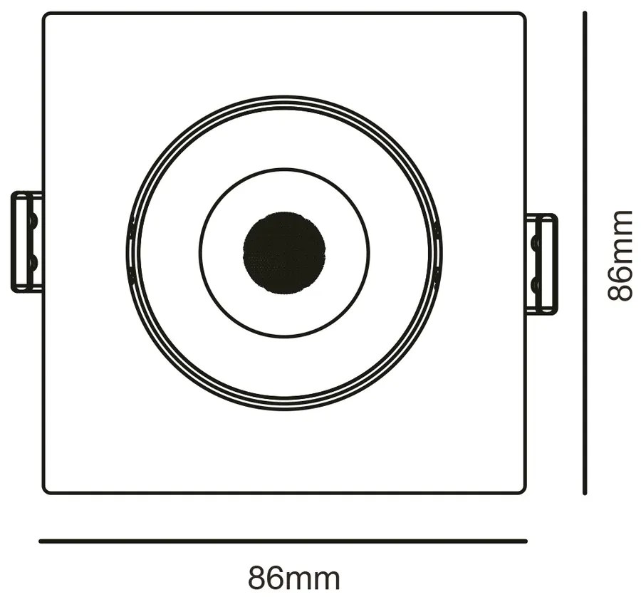Kit Spot De Embutir Quadrado 5W 6500K Led Bivolt 8,6X8,6X2,5Cm (10 Peç...