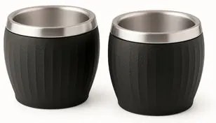 Kit 2 Xícaras para Café Tramontina em Aço Inox Preto 80 ml
