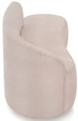 Sofá 2 Lugares Para Sala 140cm Orgânico Wendi Boucle Rose I01 - Mpoze