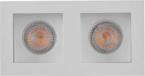 Plafon De Embutir Aluminio Branco 17x9cm Flat