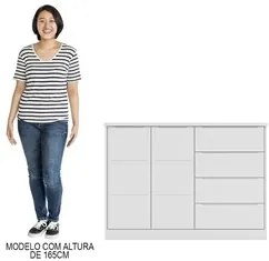 Jogo de Quarto Infantil Guarda Roupa e Cômoda Pérola Branco - Phoenix