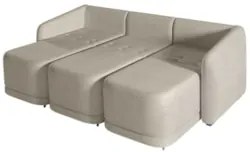 Sofá Cama Casal para Sala 276cm Polska Z08 Boucle Bege - Mpozenato