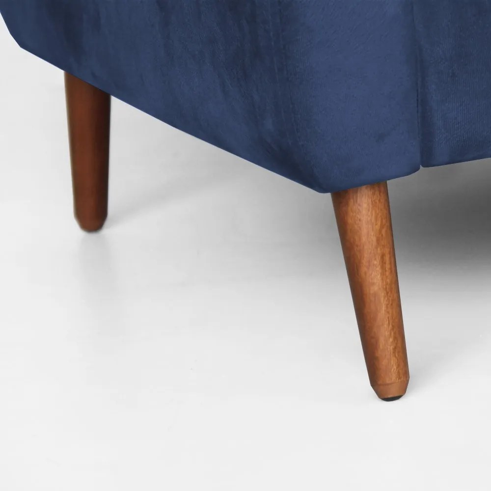 Namoradeira Bruna Pé Palito Suede Azul Marinho