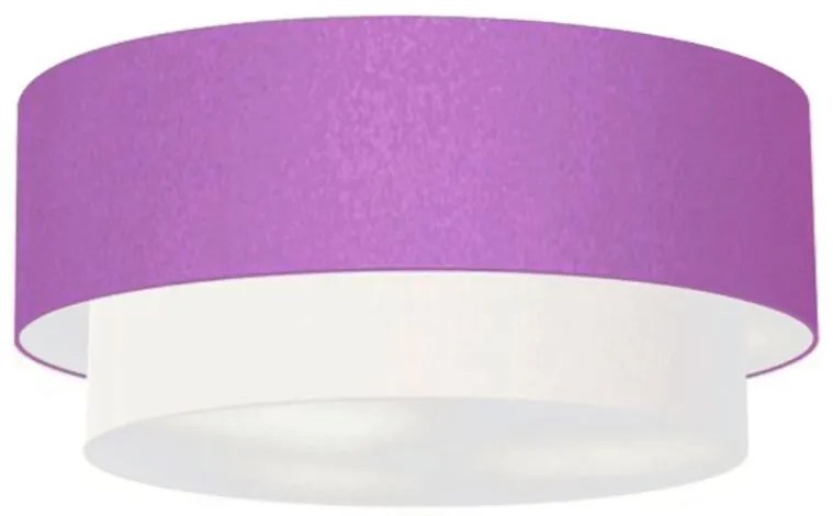 Plafon Duplo Cilíndrico Vivare Md-3021 Cúpula Tecido 80x60cm - Bivolt