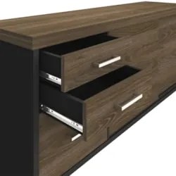 Conjunto Escritório Home Office 5 Peças Corp A06 Charuto/Preto - Mpoze