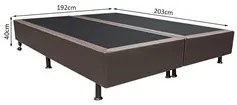 Base Box para Cama Casal King 192x203cm Bipartido Liz S05 Sintético Ma