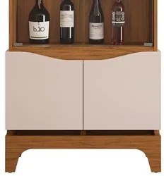 Cristaleira para Sala de Jantar 4 Portas 74cm Alice D04 Freijó/Off Whi