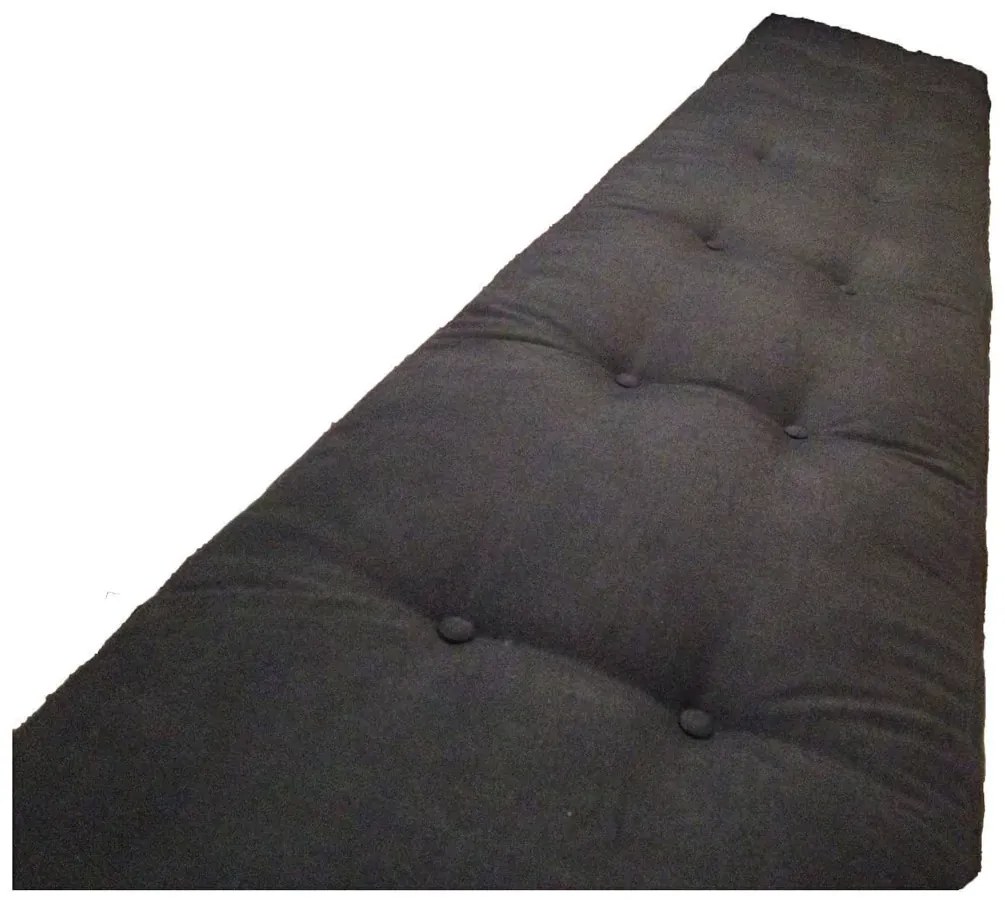 Colchonete Futon Dobravel Enrolavel 130X60X13Cm Orthovida (Preto)