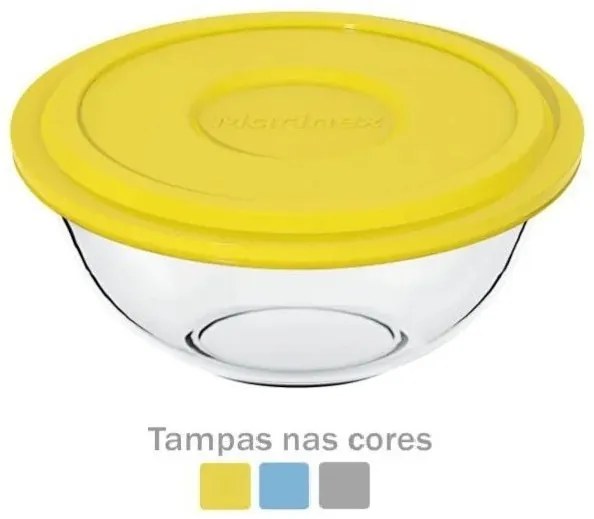 Tigela com Tampa Plástica Marinex Plus 3L