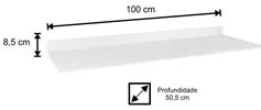 Tampo para Balcão de Cozinha 100cm MDP Branco - Lumil Móveis