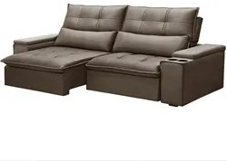 Sofá Retrátil Reclinável 3 Lugares 210cm Moritz F05 Veludo Castor - Mp
