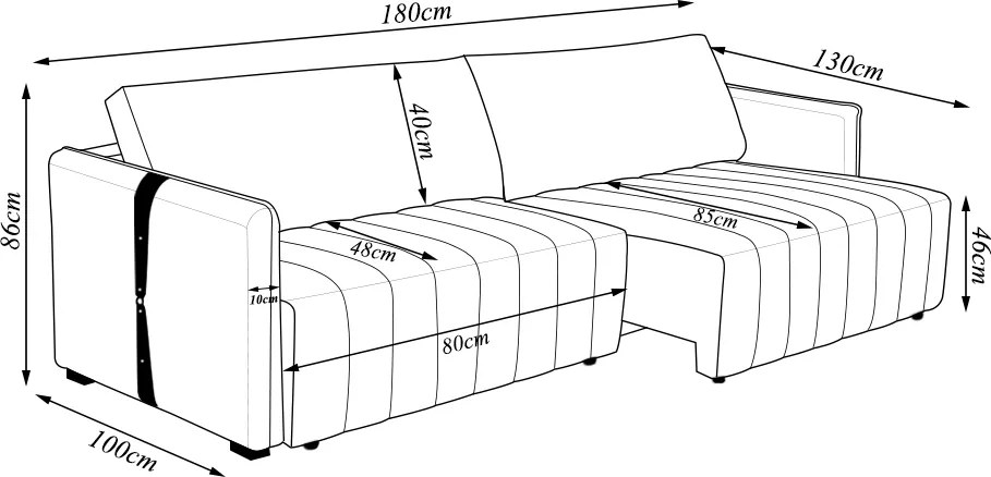 Sofá Sala de Estar 180cm Retrátril com Detalhe Lateral em PU Comala Linho Cinza G93 - Gran Belo
