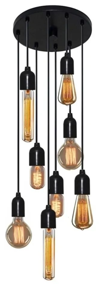 Lustre Pendente Luminária Retro Md-4162/8 Suporte Para Lâmpada / Não Inclusa - Bivolt