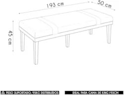 Recamier Puff Estofado King 193cm Shiva Boucle Bege Z04 - Mpozenato