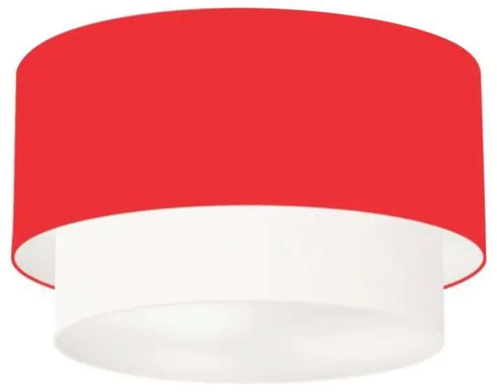 Plafon de Sobrepor Cilíndrico SP-3045 Cúpula Cor Vermelho Branco