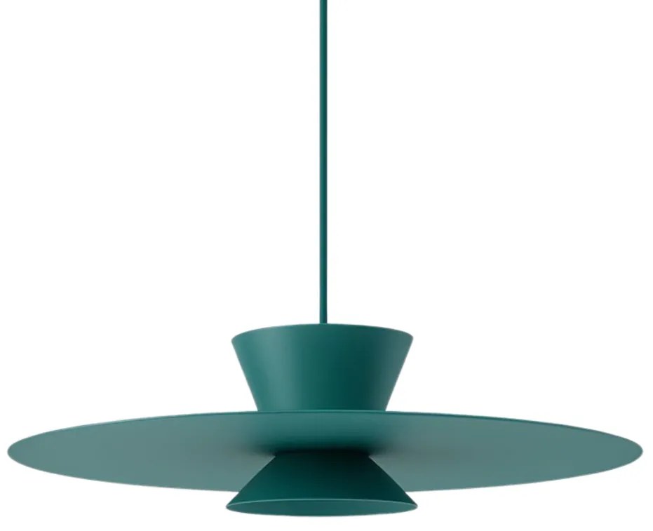 Pendente Tule Ø50X25Cm 1Xmr16 - Usina 25120/50 (MN-F - Mar Neutro Fosco, Igual a Cor 1)