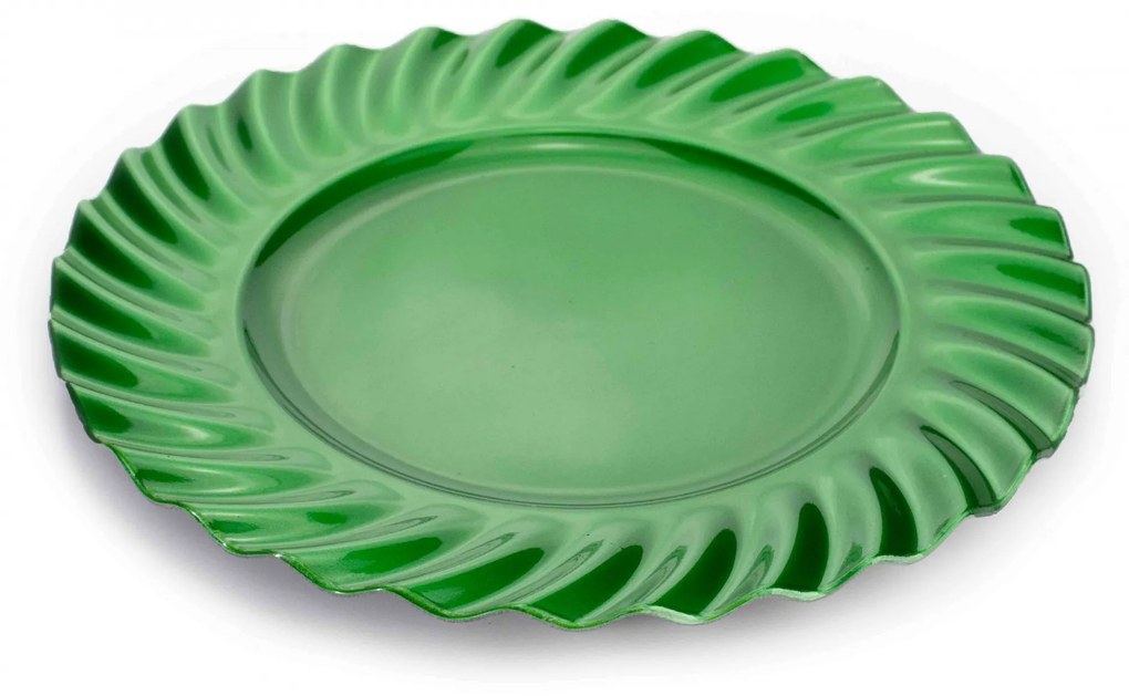 Sousplat de Plástico Verde 33 cm - D'Rossi