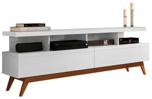 Rack Vivare 1.6 Wood Branco - Giga Móveis