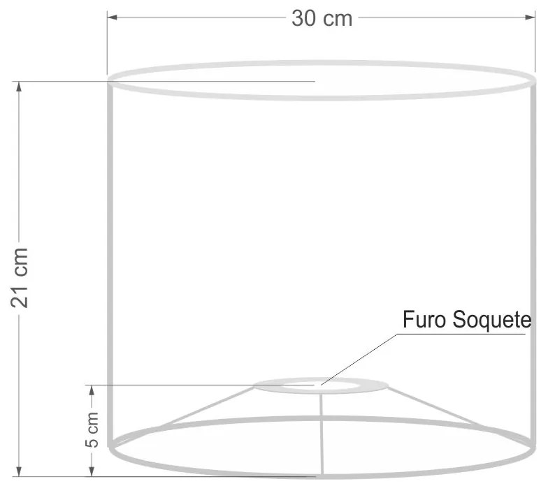 Cúpula Abajur Cilíndrica Cp-7011 Ø30x21cm Café