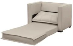 Sofá Cama Solteiro Berlim B10 Suede Bege - Mpozenato