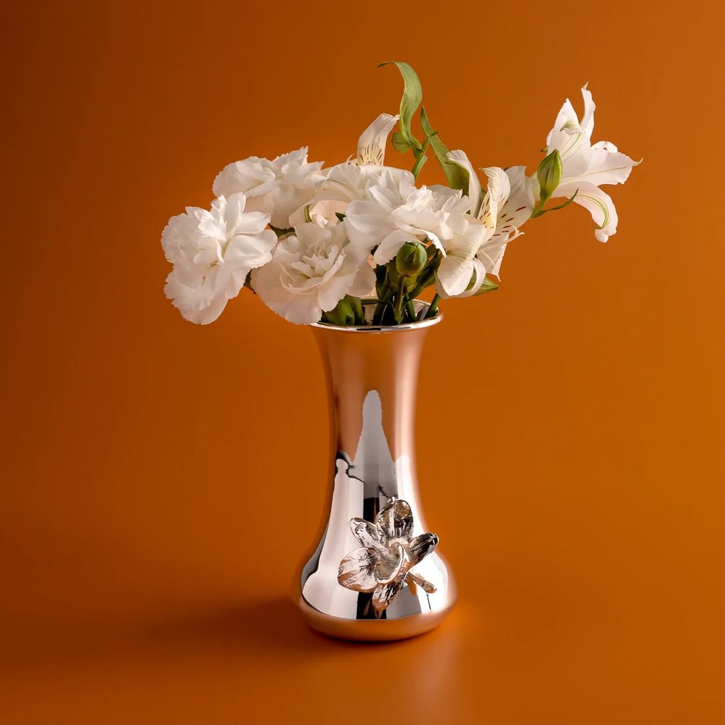 Vasinho Prata Shefield Plate - Aplique Flor Aplique Flor