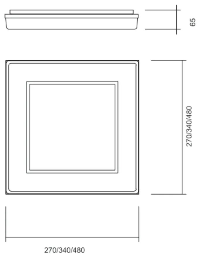 Plafon Vivaz 46X46Cm Led 36,8W Bivolt | Usina 19020/46 (TT-M Titânio Metálico, 3000k)