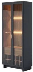 Conjunto Sala de Jantar Cristaleira Tijuca e Buffet Vicky C05 Preto Fo
