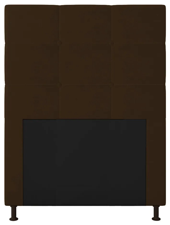 Cabeceira Stambul Para Cama Box Solteiro 90 cm Corino M11 - D'Rossi - Preto
