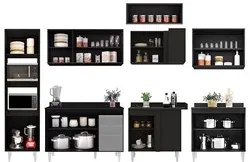 Armário de Cozinha Modulada de Canto 8 Peças CP02 Balcão com Tampo Pre