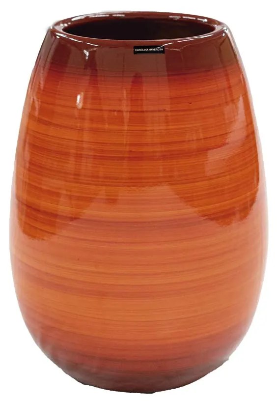 Vaso Aberto G decorativo em Cerâmica Carolina Haveroth – Aruba Alto Brilho