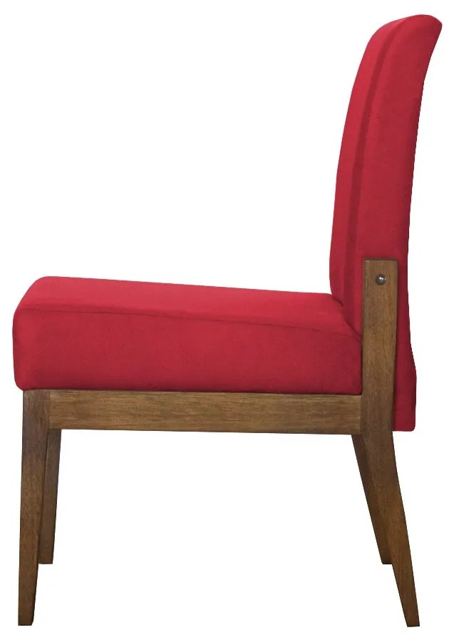 Cadeira de Jantar Helena Suede Vermelho - Decorar Estofados