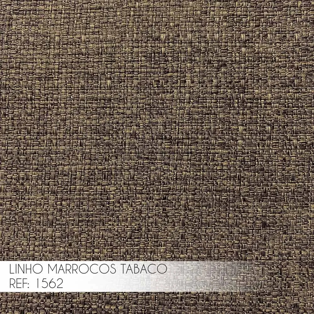 Poltrona Decorativa Sala de Estar Abel Base de Madeira Dourada Linho Marrom G41 - Gran Belo