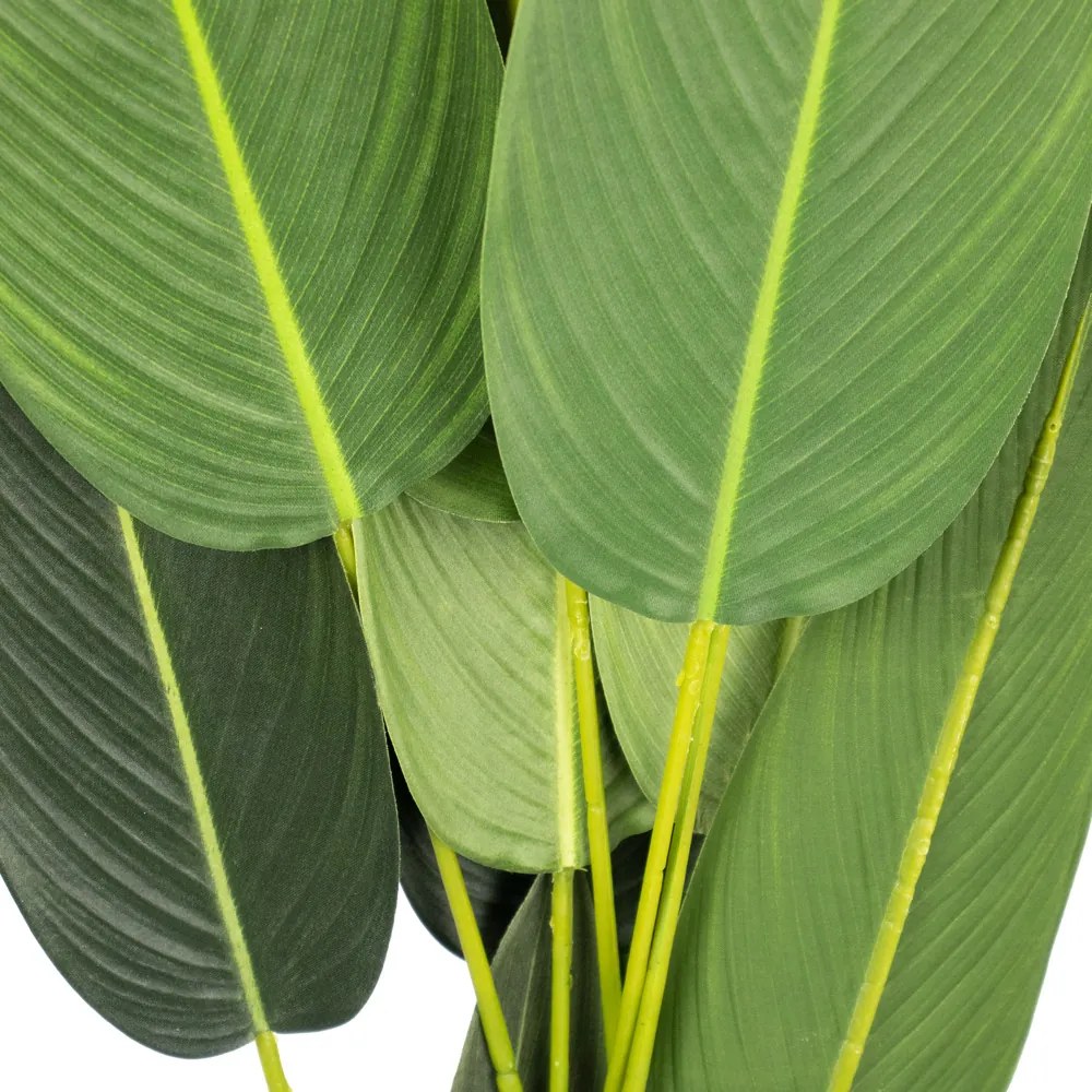 Planta Artificial Estrelícia Folhas Com Pote X12 Verde 130 Cm - D'Rossi