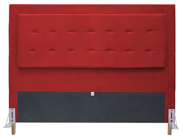 Cabeceira Cama Box Casal 140cm Paris Suede Vermelho - Sheep Estofados - Vermelho