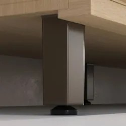 Balcão de Cozinha Tampo 60cm 2 Portas Pierre Carvalho/Cinza L01 - Mpoz