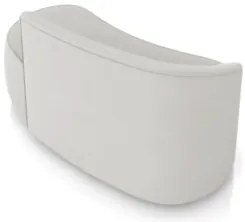 Sofá 2 Lugares Para Sala 140cm Orgânico Wendi Veludo Cinza I01 - Mpoz