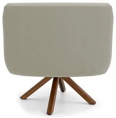 Poltrona Decorativa Giratória Base Giromad Madeira Jade C-26 Corano Be