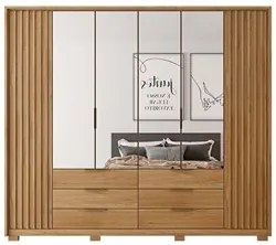 Guarda Roupa Casal Com 4 Espelhos 6 Portas Martin C01 Buriti - Mpozena