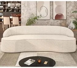 Sofá 2 Lugares para Sala de Estar Living 150cm Theo D06 Linho Pérola -