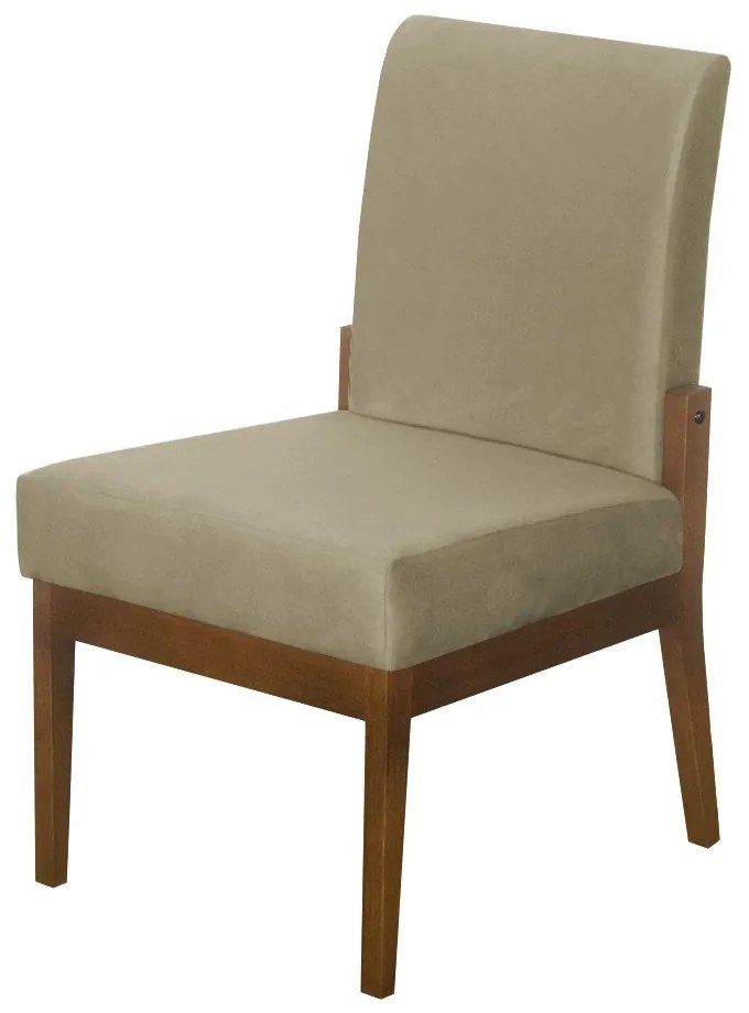 Kit 06 Cadeiras de Jantar Helena Suede Nude