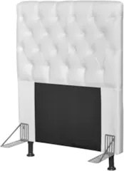 Cabeceira Cama Box Solteiro 90cm Cristal Sintético Branco - MV Estofad