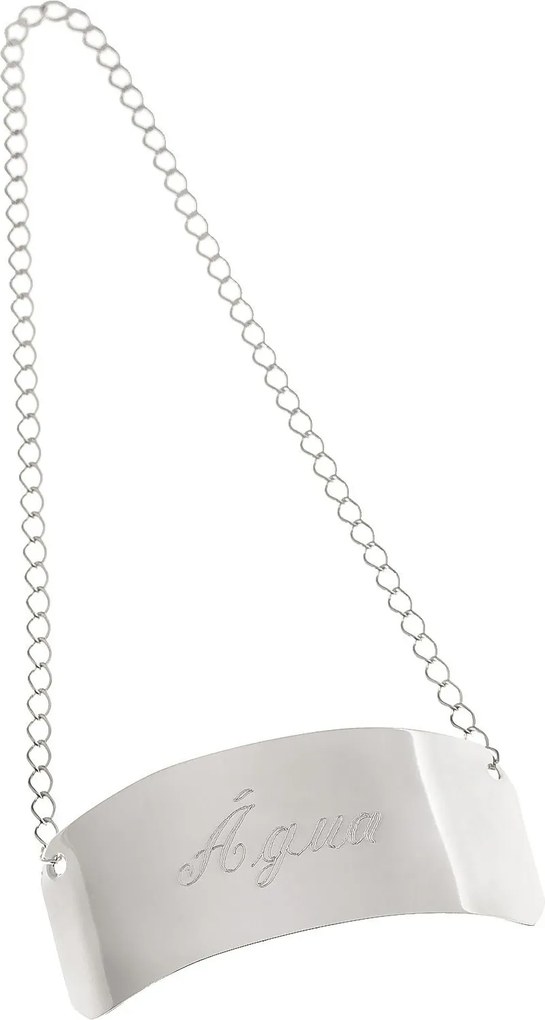 Placa Identificadora Água Shefield Plate - Prata  Prata