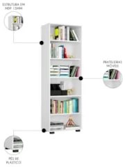 Conjunto de Escritório Home Office 3 com Peças Gávea Branco - Móveis L