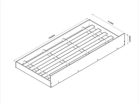 Cama Barcelona Solteiro Com Auxiliar Nature – Tebarrot Móveis