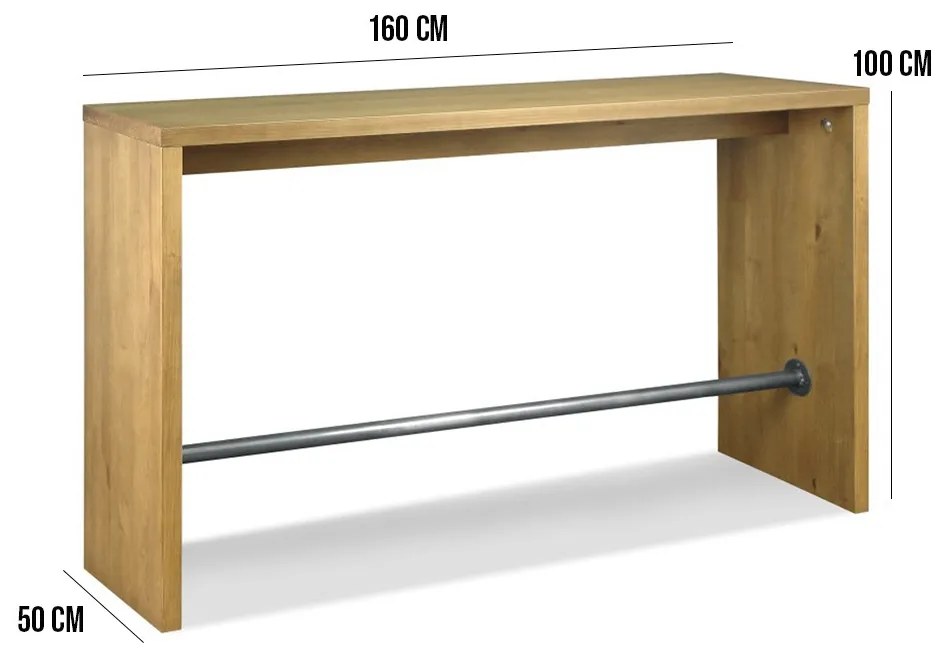 Bancada Gourmet Mesa Bar 160x100 Hari Oregon G04 - Gran Belo