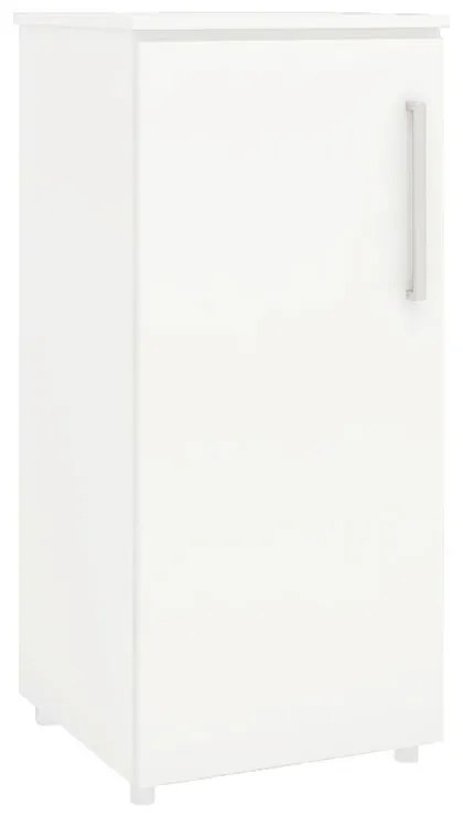 Armário Balcão Multiuso Escritório Porta Prateleiras Branco
