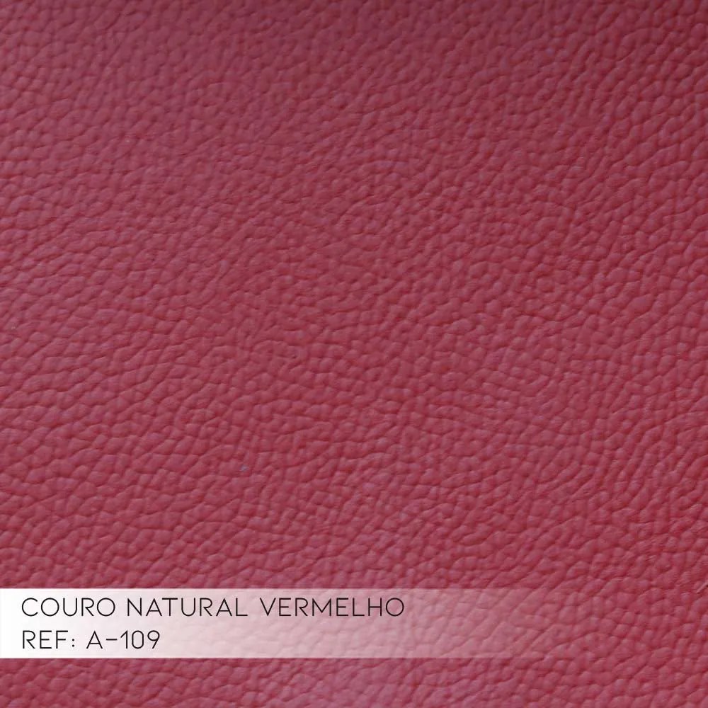 Poltrona Decorativa Sala de Estar Pés Palito Lubbock Couro Vermelho G58 - Gran Belo